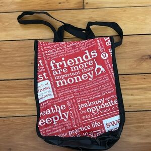Red lululemon tote bag (small)